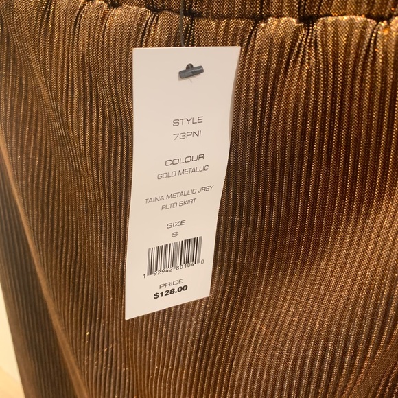 NWT French Connection Tania Metallic Skirt - Picture 3 of 4
